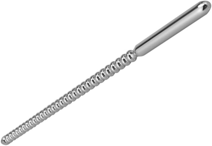 Premium Long Stainless Steel Urethral Screw Plug – Straight Beaded Dilator Sound Rod for Advanced Dilation & Sensory Play | Medical-Grade Smooth Tapered Handle | Unisex Use