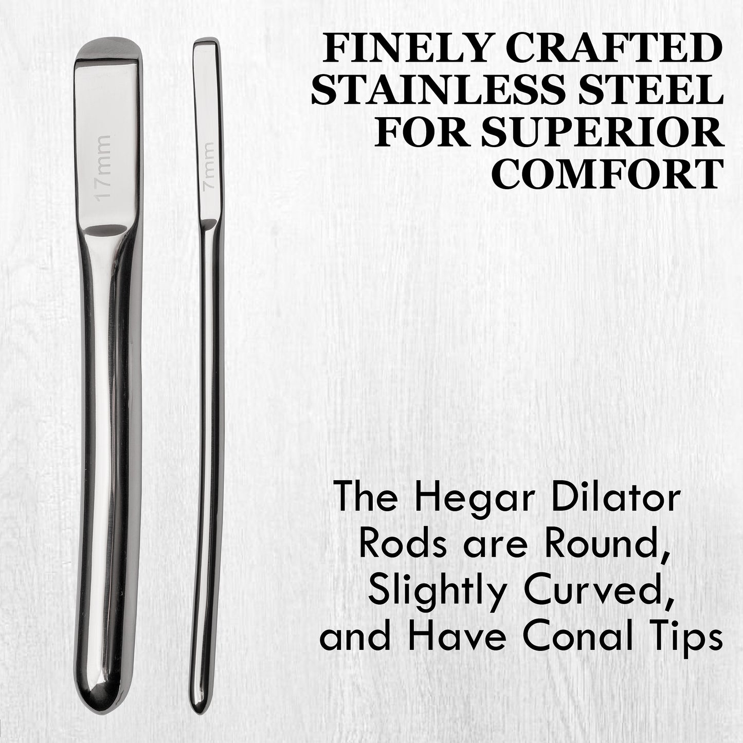 Stainless Steel Medical Dilator Set 14 Sizes | Smooth Polished Finish, Reusable Examination Instrument Kit with Case