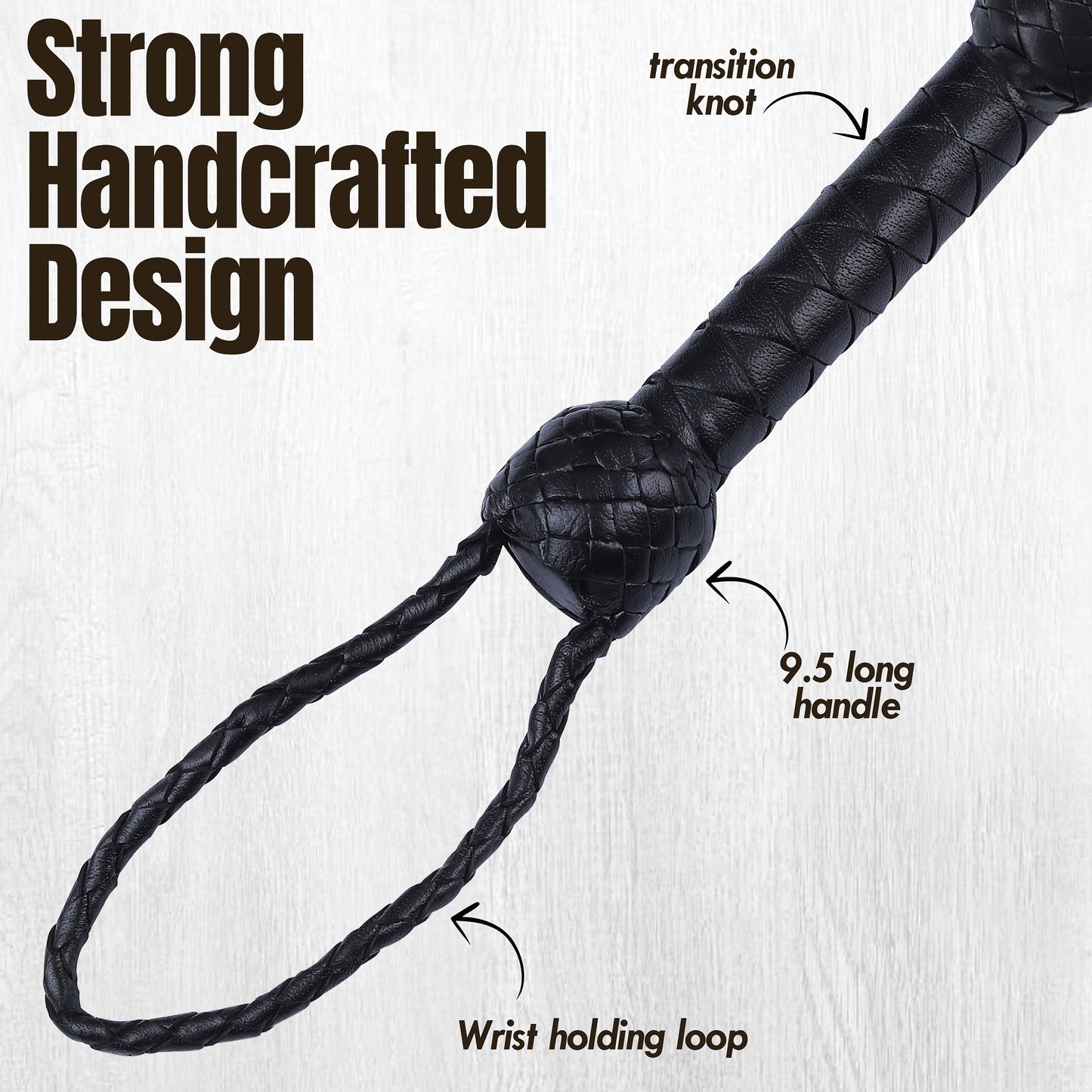 8 Strand Leather Bullwhip | Hand-Braided Design, Durable Handle, Precision Cracking Whip for Training, Performance & Costume Use (Copy)