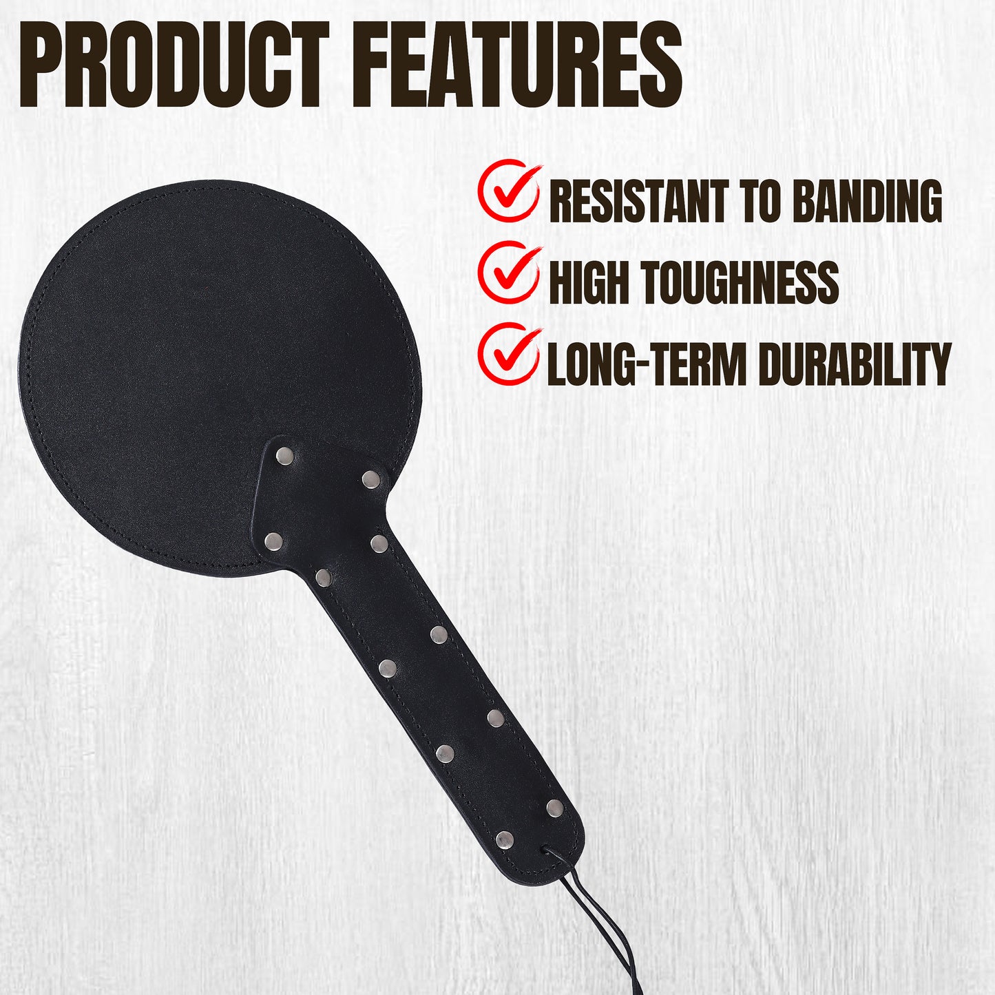 Bondage Spanking Paddle | Durable Leather Impact Toy, Comfortable Grip, Roleplay & Costume Accessory**