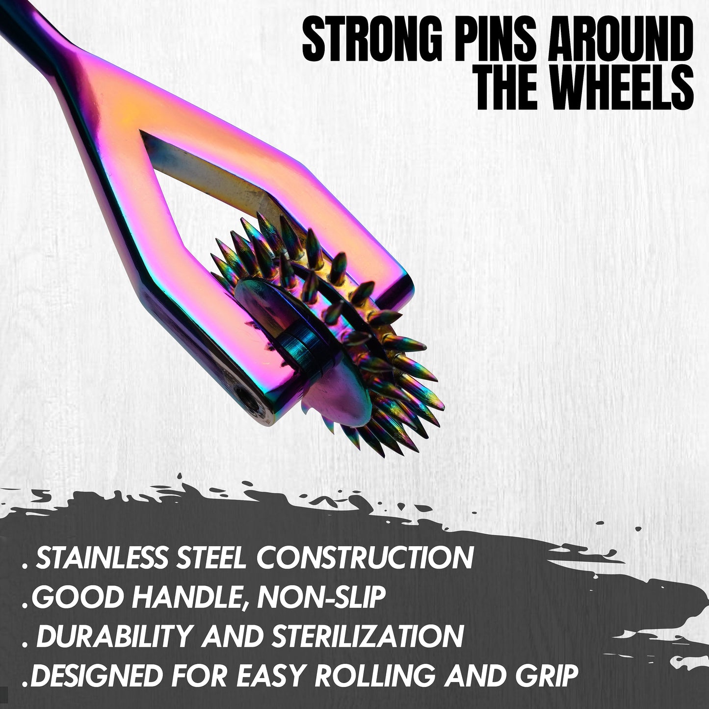 Wartenberg Neuro Pinwheel  Head Rainbow Stainless Steel Nerve Tester | Medical Diagnostic Sensory Examination Tool for Therapy and Training