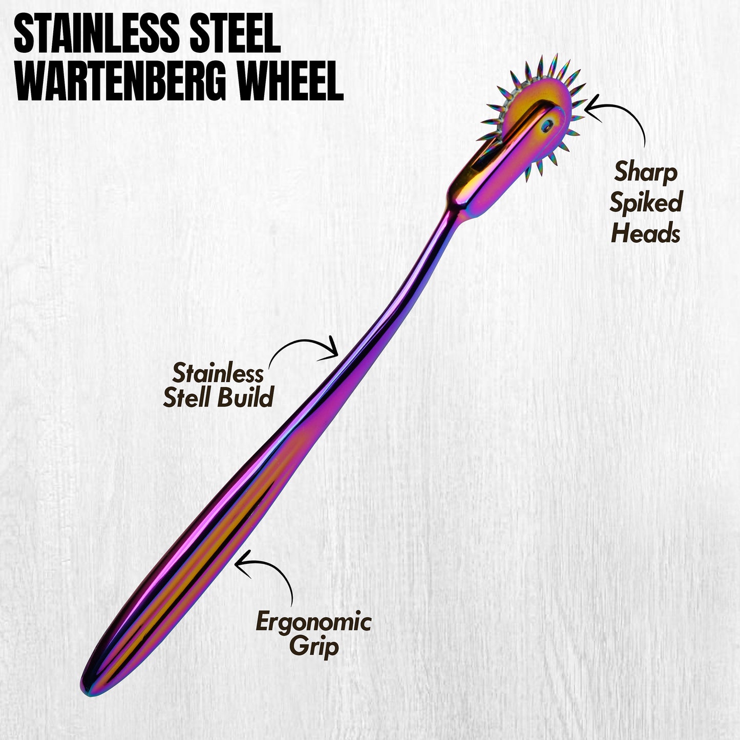 Wartenberg Neuro Pinwheel  Head Rainbow Stainless Steel Nerve Tester | Medical Diagnostic Sensory Examination Tool for Therapy and Training