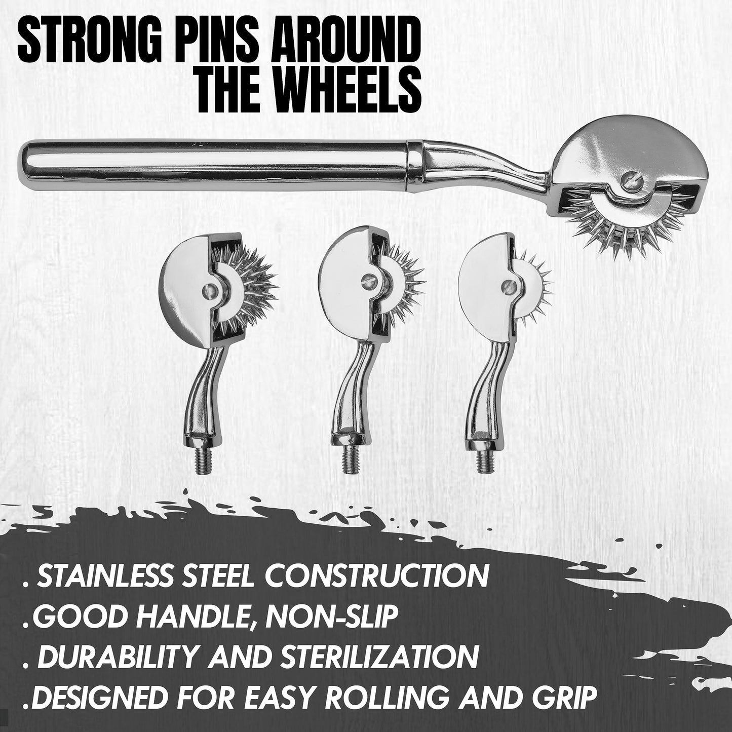 Wartenberg Pinwheel Set Stainless Steel Nerve Tester Kit | Multi Wheel Sensory Examination Tools for Medical Neurology, Therapy & Training