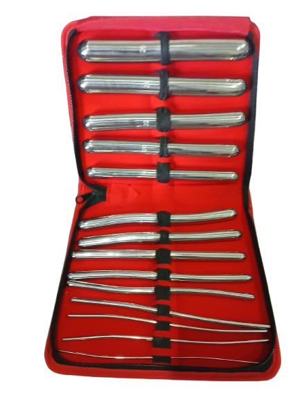 15-Piece Hegar Uterine Dilator Set – Surgical Stainless Steel Cervical Dilators with Case – OB/GYN Medical Instruments for Gynecology, Dilation, Training & Clinical Procedures