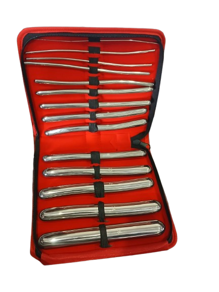 15-Piece Hegar Uterine Dilator Set – Surgical Stainless Steel Cervical Dilators with Case – OB/GYN Medical Instruments for Gynecology, Dilation, Training & Clinical Procedures