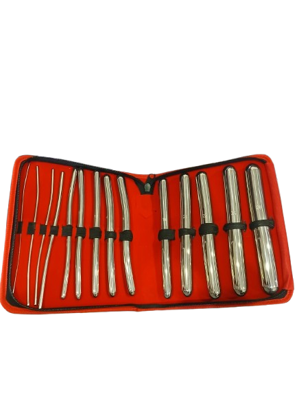 15-Piece Hegar Uterine Dilator Set – Surgical Stainless Steel Cervical Dilators with Case – OB/GYN Medical Instruments for Gynecology, Dilation, Training & Clinical Procedures
