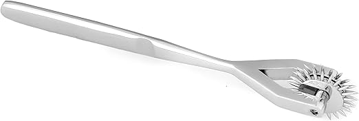 Wartenberg Pinwheel with 2 Rotating Wheels – Stainless Steel Sensory Nerve Stimulator Tool for Neurological Testing & Sensory Play