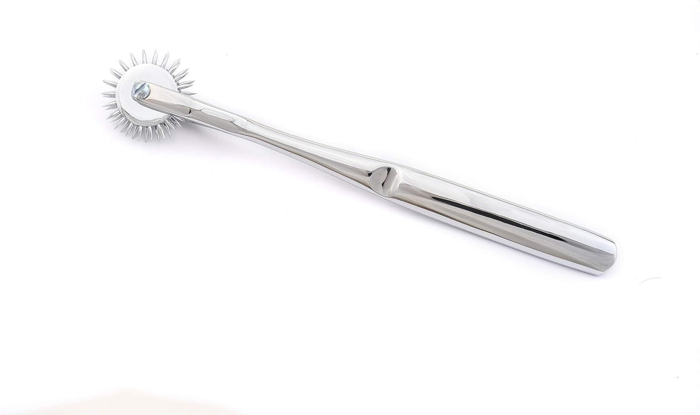 Wartenberg Pinwheel with 2 Rotating Wheels – Stainless Steel Sensory Nerve Stimulator Tool for Neurological Testing & Sensory Play