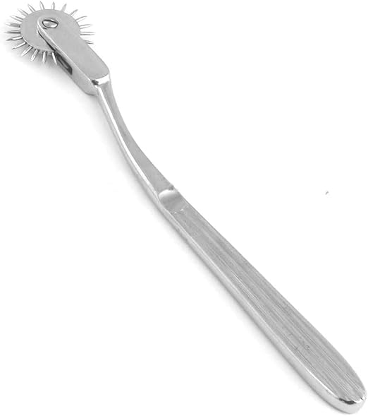 Wartenberg Pinwheel with 1 Rotating Wheels – Stainless Steel Sensory Nerve Stimulator Tool for Neurological Testing & Sensory Play