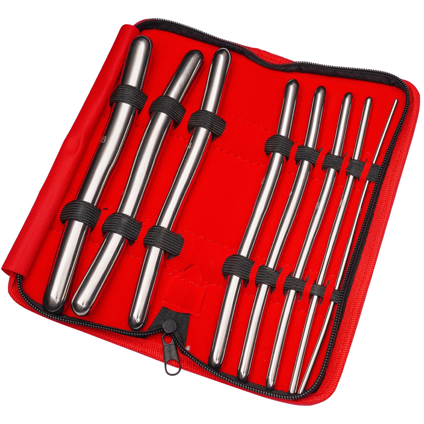 Stainless Steel Medical Dilator Set 14 Sizes | Smooth Polished Finish, Reusable Examination Instrument Kit with Case