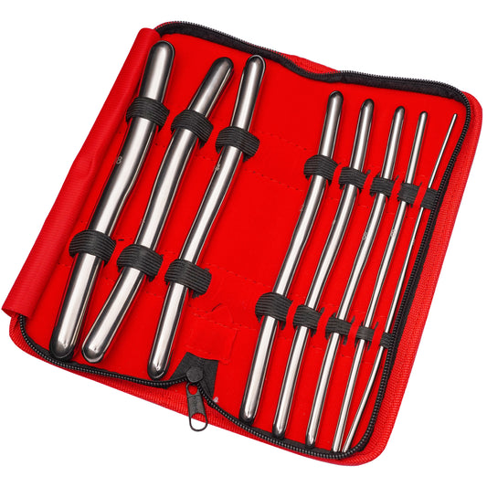 Stainless Steel Medical Dilator Set 14 Sizes | Smooth Polished Finish, Reusable Examination Instrument Kit with Case