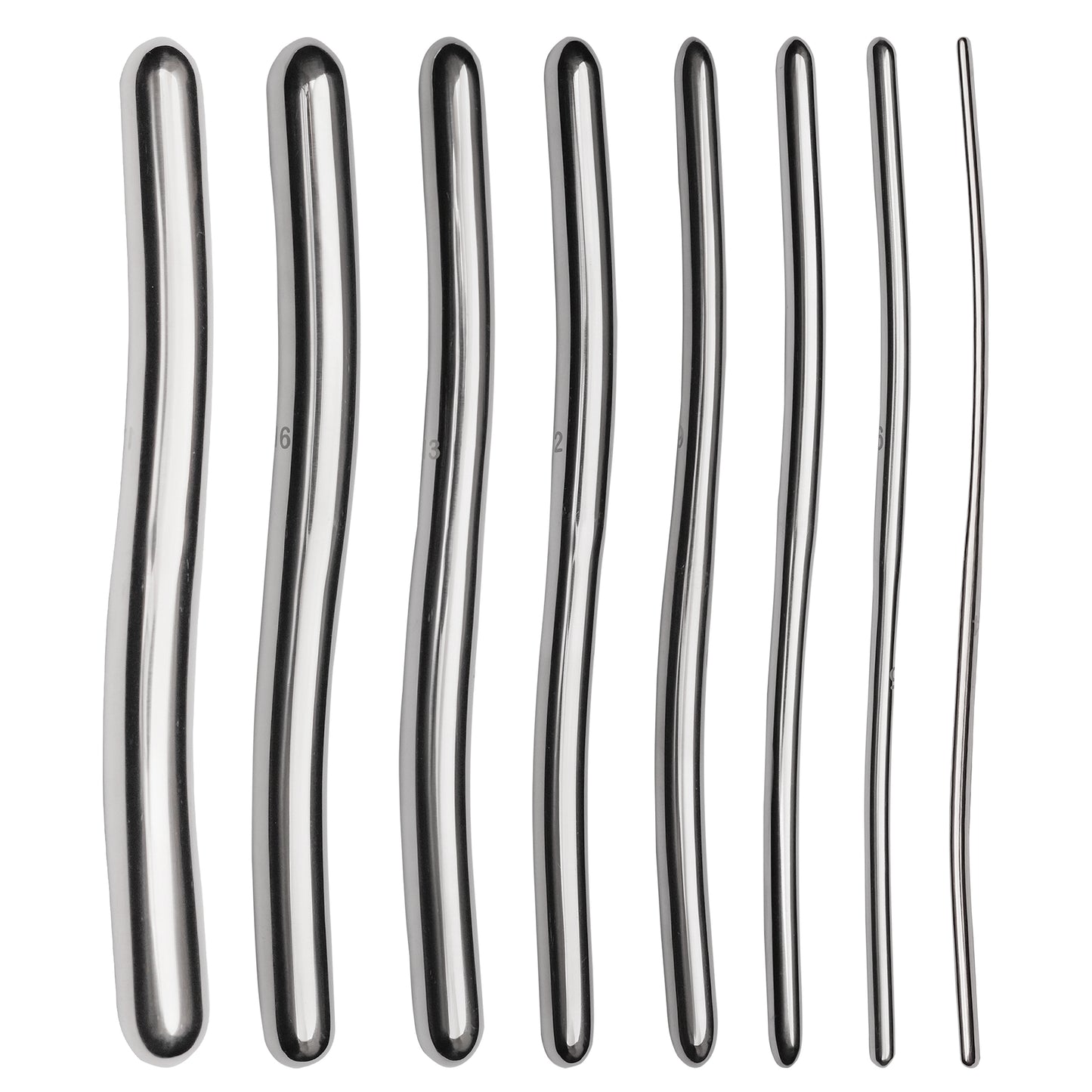 Stainless Steel Medical Dilator Set 14 Sizes | Smooth Polished Finish, Reusable Examination Instrument Kit with Case