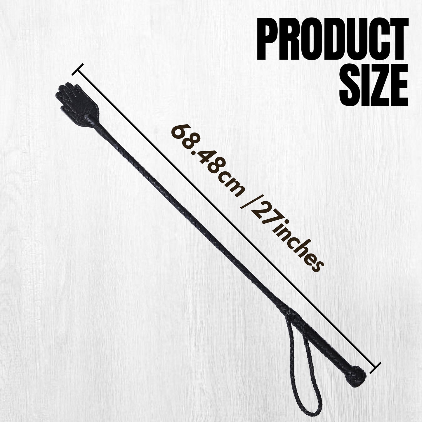 Leather Hand Whip | Durable Braided Design, Comfortable Grip, Flexible Whip for Training, Performance & Costume Use