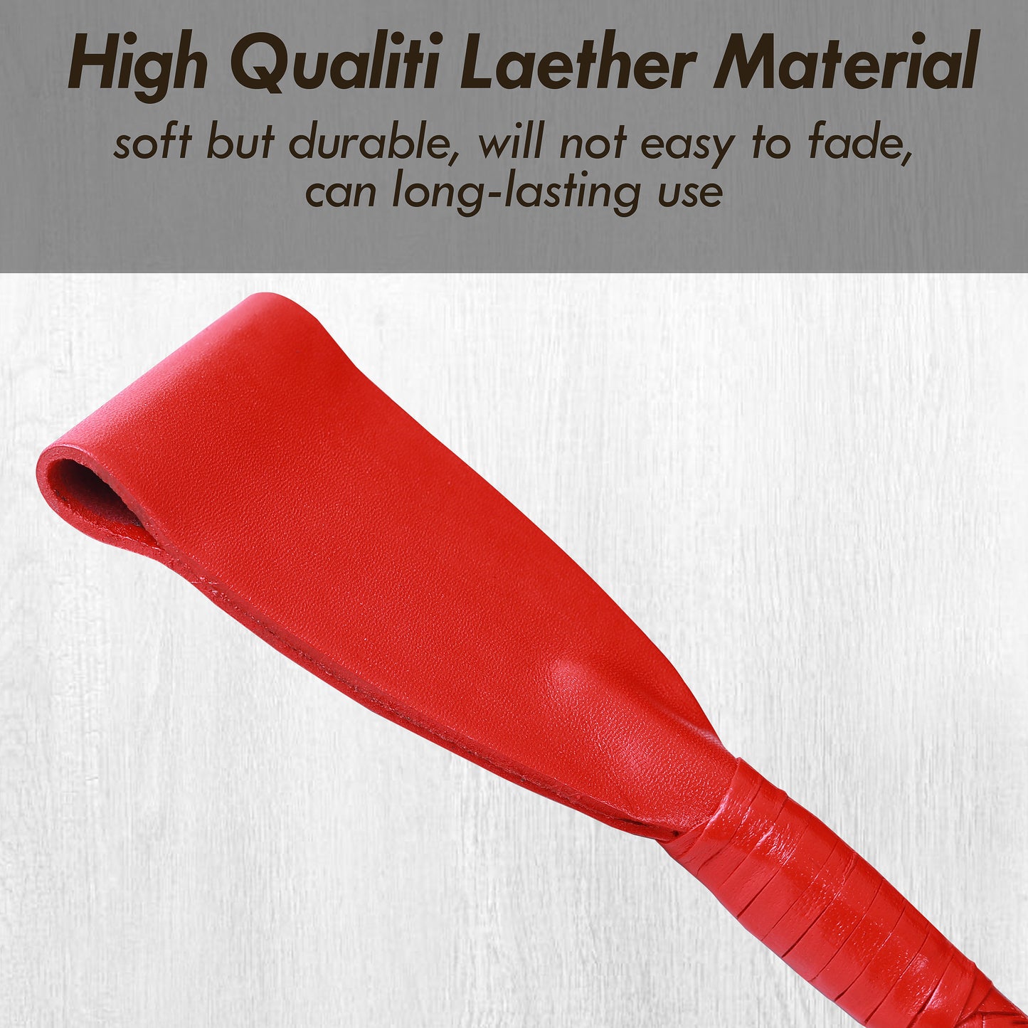 Slapper Leather Riding Crop | Durable Equestrian Whip, Flexible Shaft, Comfortable Grip, Training & Costume Accessory