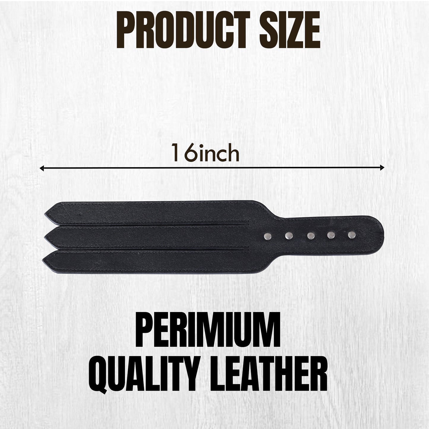 Rouge Black Leather 4 Strap Whip | Durable Multi-Tail Design, Comfortable Handle, Lightweight Impact Play & Costume Accessory (Copy)