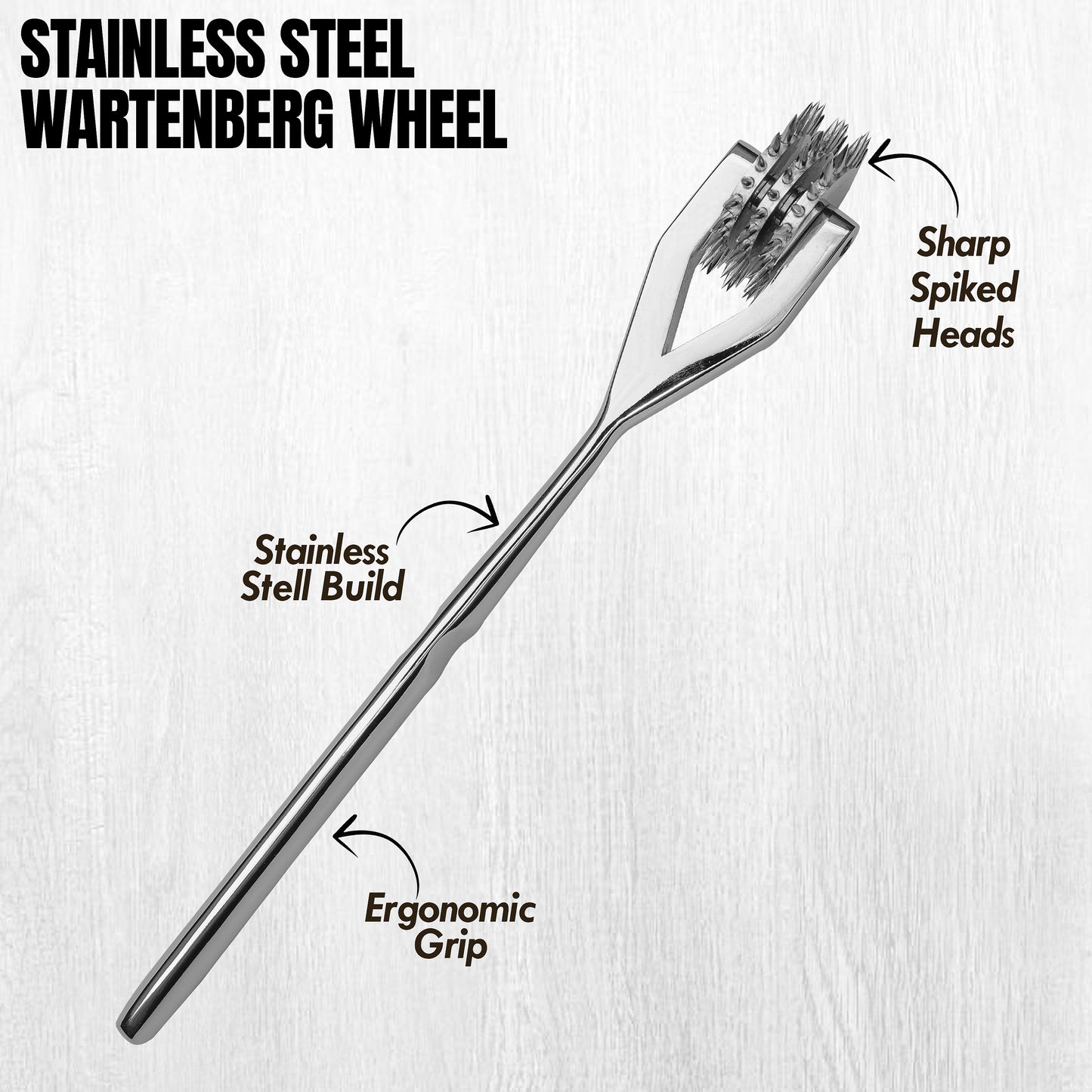 Wartenberg Neuro Pinwheel Stainless Steel Nerve Tester | Medical Diagnostic Sensory Examination Tool for Neurology, Therapy & Training