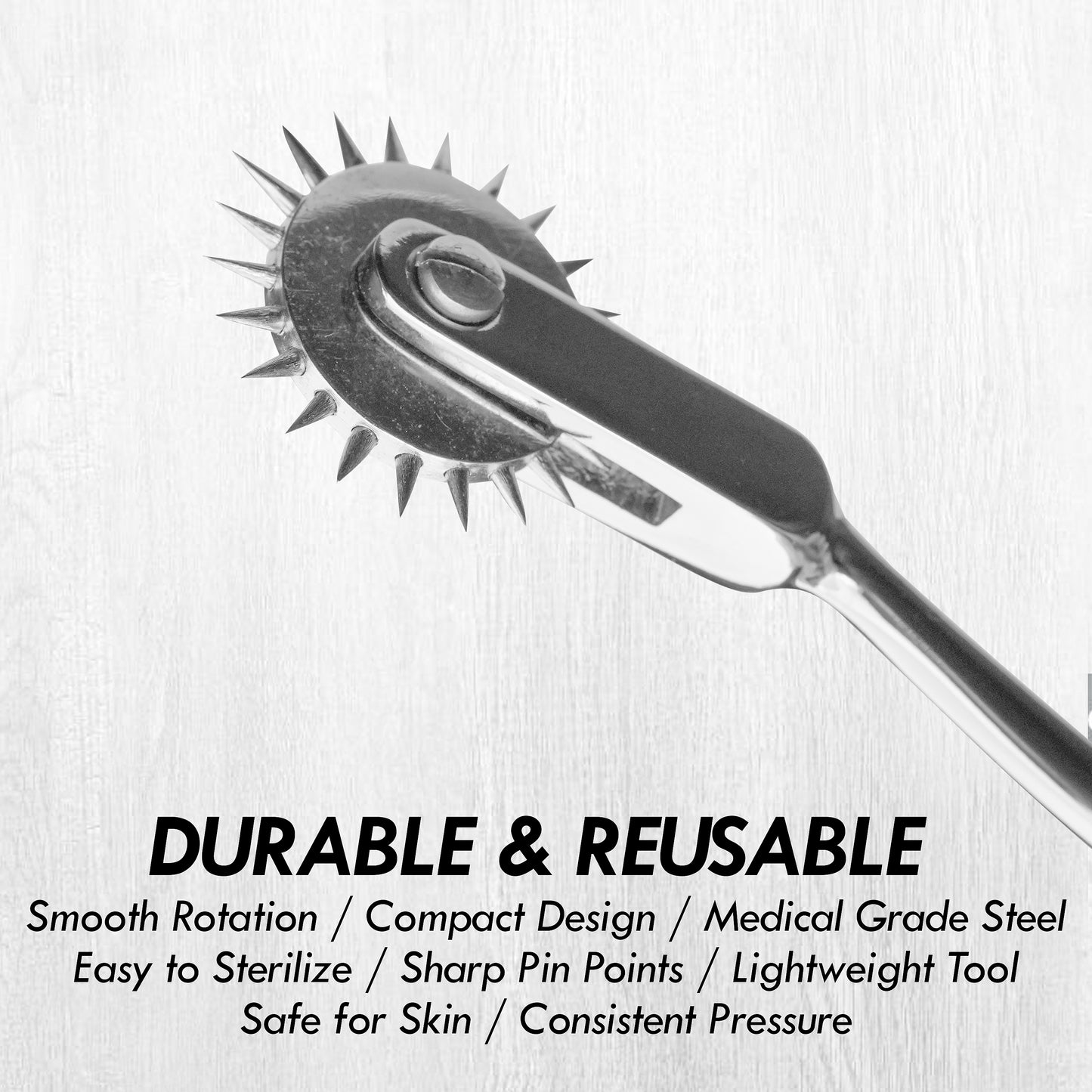 Wartenberg Neuro Pinwheel Stainless Steel Nerve Tester | Medical Diagnostic Sensory Examination Tool for Neurology, Therapy & Training