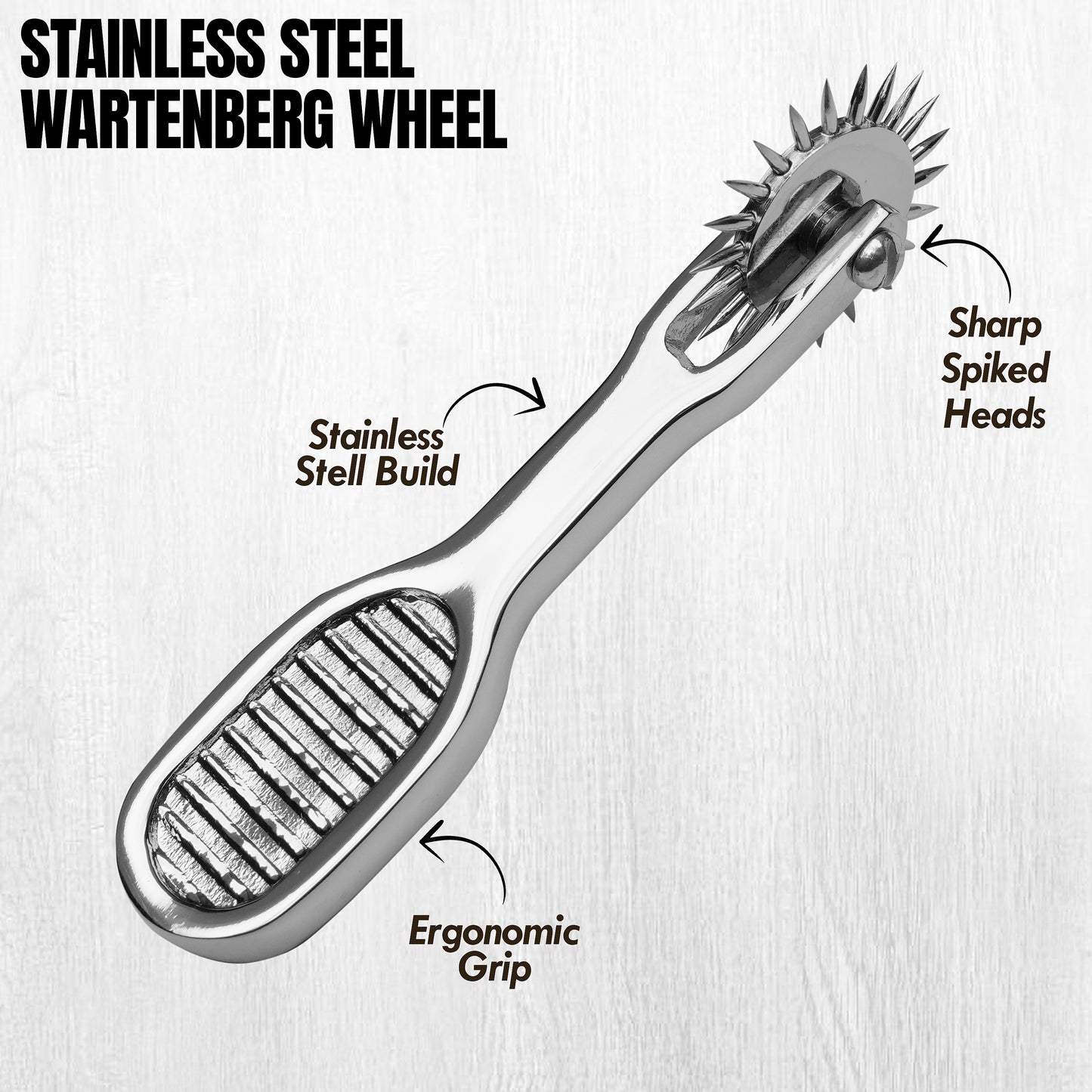 Wartenberg Neuro Pinwheel Stainless Steel Nerve Tester | Medical Diagnostic Sensory Examination Tool for Neurology, Therapy & Training