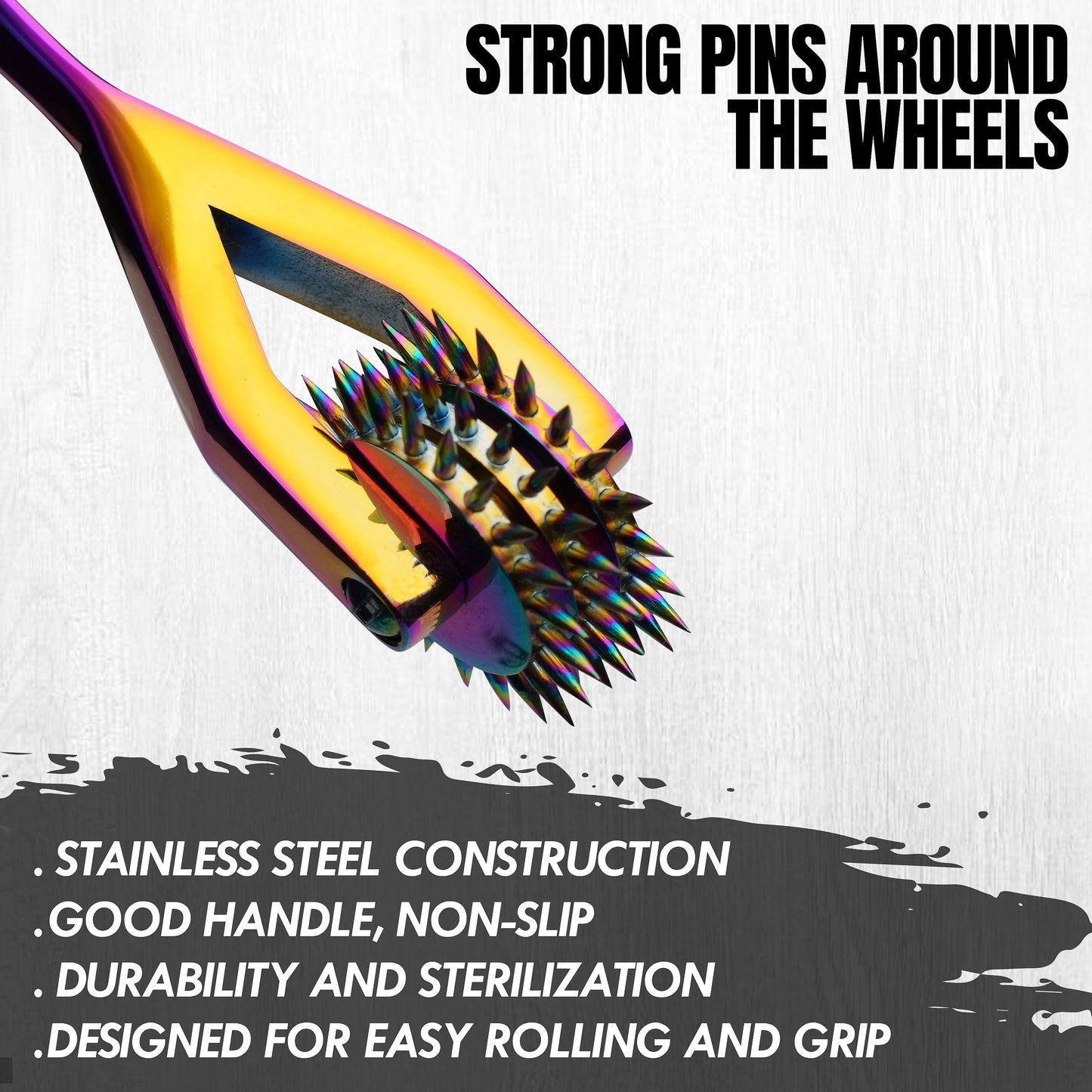 Wartenberg Neuro Pinwheel  Head Rainbow Stainless Steel Nerve Tester | Medical Diagnostic Sensory Examination Tool for Therapy and Training