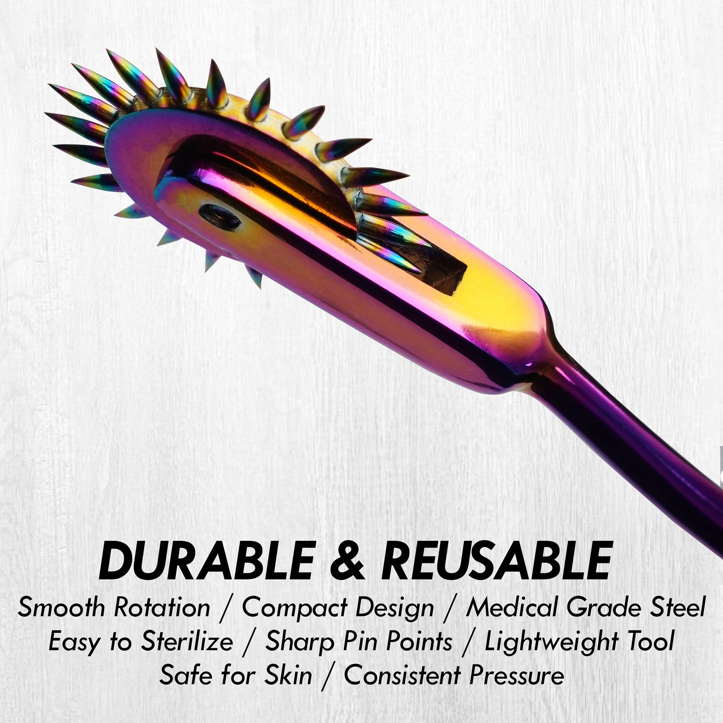 Wartenberg Neuro Pinwheel  Head Rainbow Stainless Steel Nerve Tester | Medical Diagnostic Sensory Examination Tool for Therapy and Training