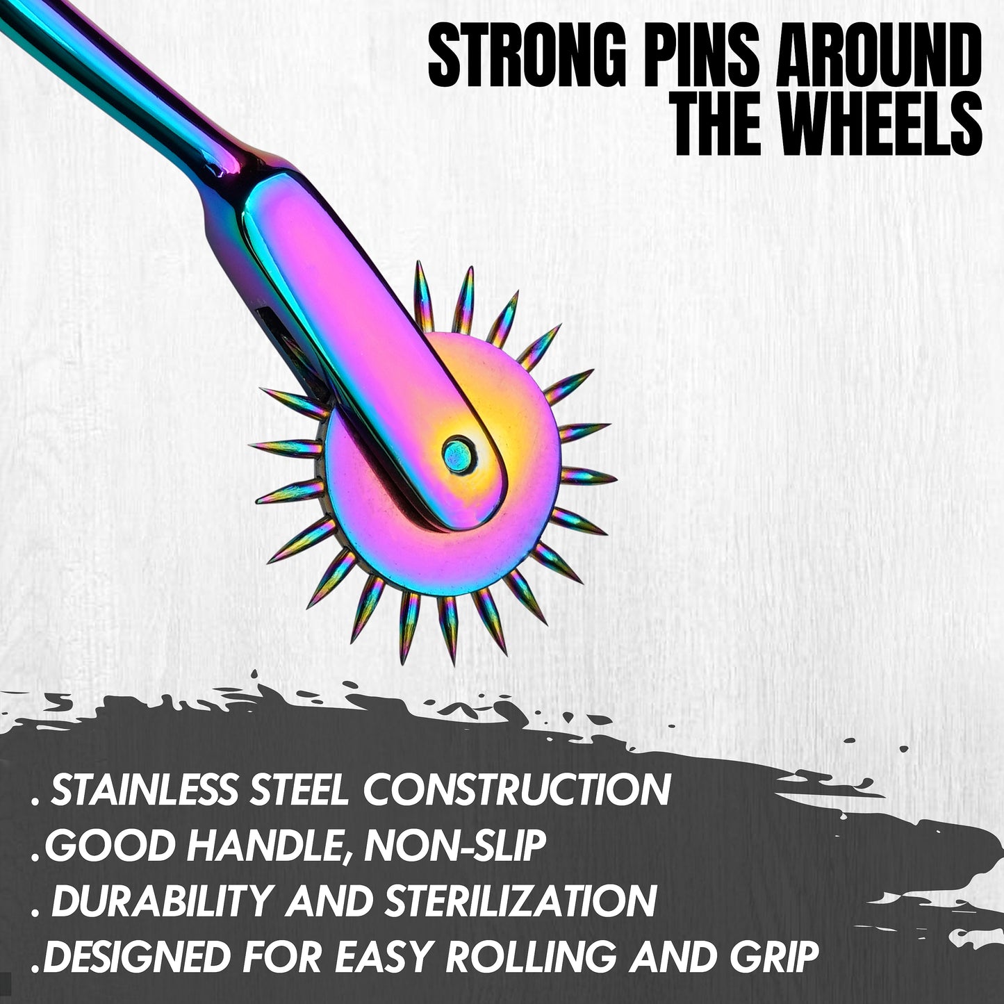 Wartenberg Neuro Pinwheel  Head Rainbow Stainless Steel Nerve Tester | Medical Diagnostic Sensory Examination Tool for Therapy and Training