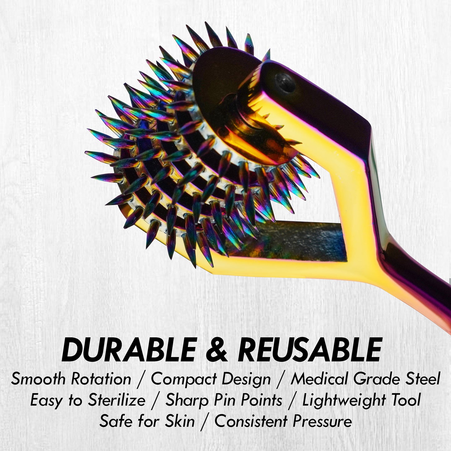 Wartenberg Neuro Pinwheel 4 Head Rainbow Stainless Steel Nerve Tester | Medical Diagnostic Sensory Examination Tool for Therapy and Training