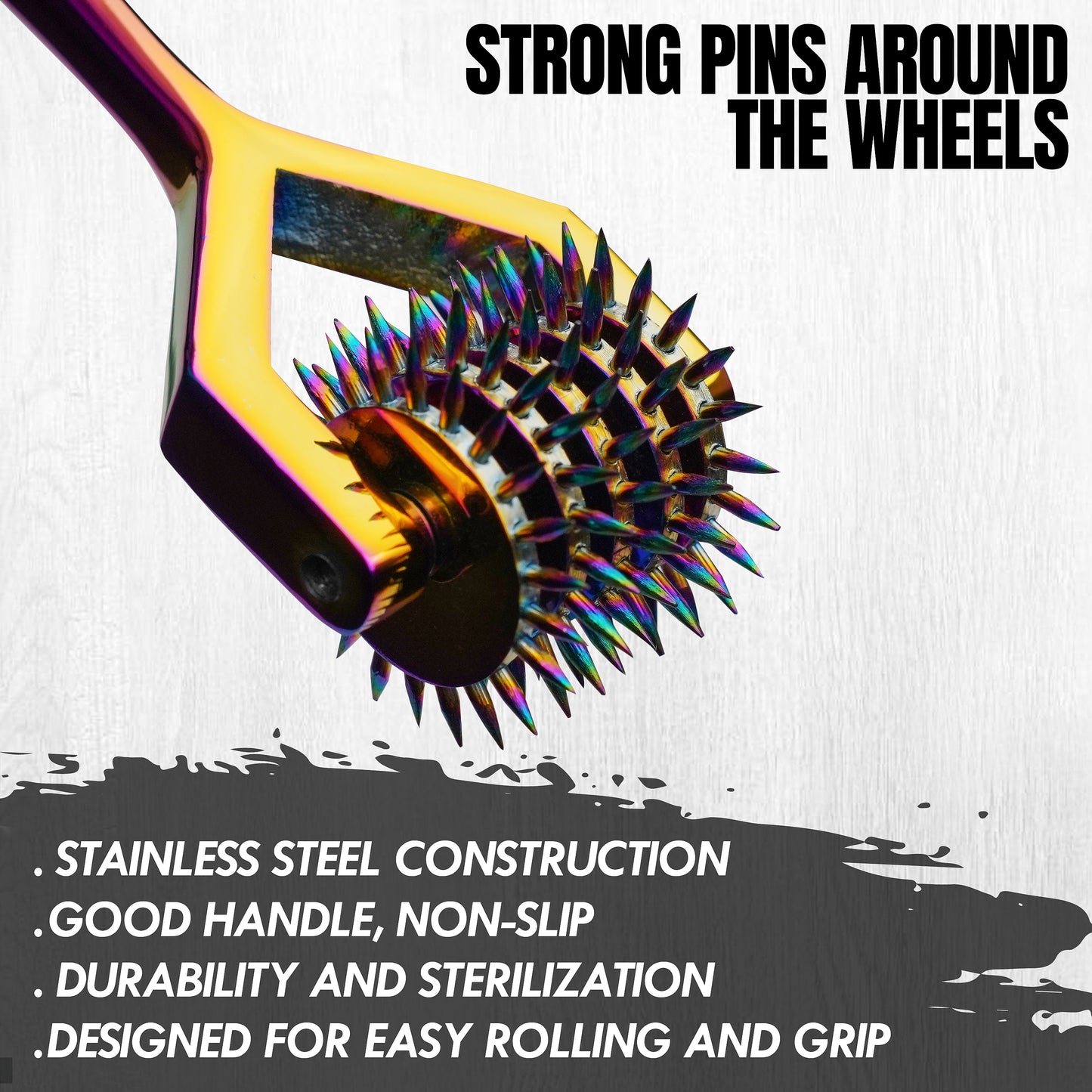 Wartenberg Neuro Pinwheel 4 Head Rainbow Stainless Steel Nerve Tester | Medical Diagnostic Sensory Examination Tool for Therapy and Training