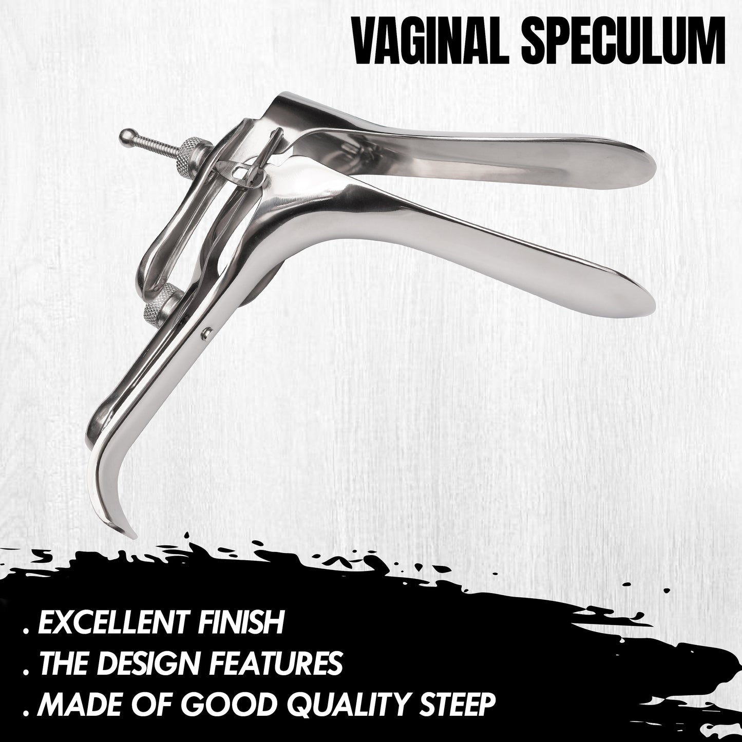 Stainless Steel Vaginal Speculum | Adjustable Duckbill Design, Reusable Medical Examination Instrument