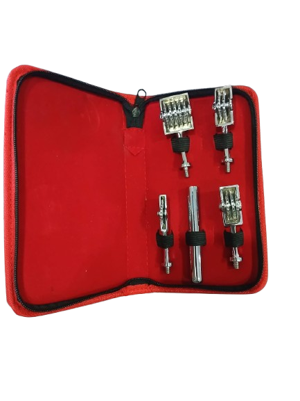 4-in-1 Wartenberg Pinwheel Set with Interchangeable Heads – Sensory Testing Tool in Black & Red Travel Pouch