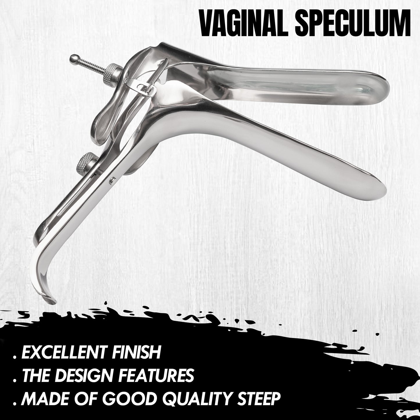 Stainless Steel Vaginal Speculum | Adjustable Duckbill Design, Reusable Medical Examination Instrument