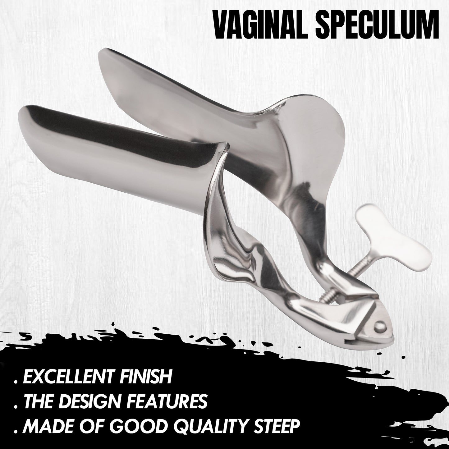 Stainless Steel Vaginal Speculum | Adjustable Duckbill Design, Reusable Medical Examination Instrument